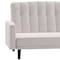 Flash Furniture Stone Faux Linen Split Back Futon Sofa-Wooden Legs HC-1060-STONE-GG - alternate 3